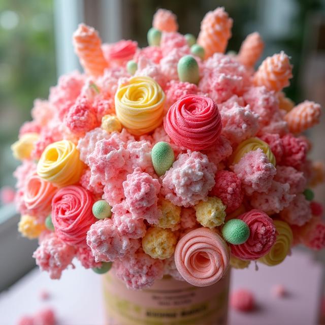 Un meraviglioso bouquet di caramelle colorate