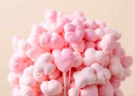 Bouquet di marshmallow e lecca-lecca rosa